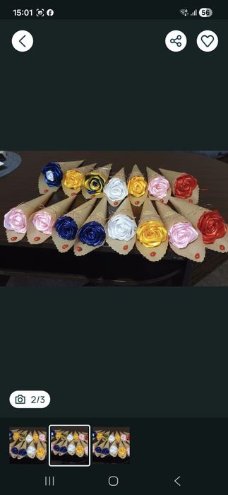 Trandafiri din satin .