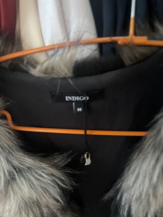 Дълъг Пухен елек с естествена вълна