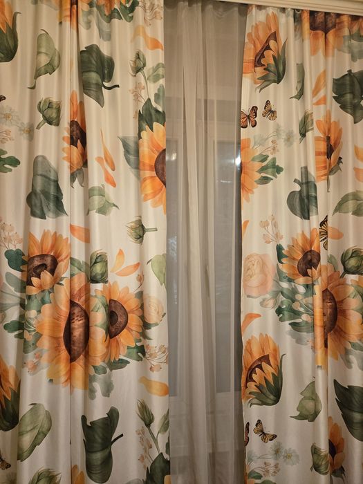 Шторы на кухню с тюлью