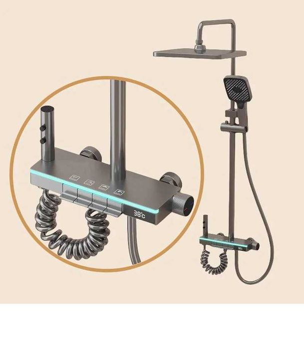 Модерен интелигентен душ с дисплей и LED подсветка D27