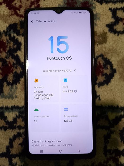 Vivo y27s 1mln700ming 120FPS