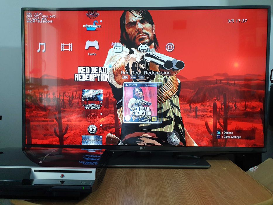 PS3 modat CFW 320 GB + 40 jocuri (GTA V, Red Dead, God of War, NFS)