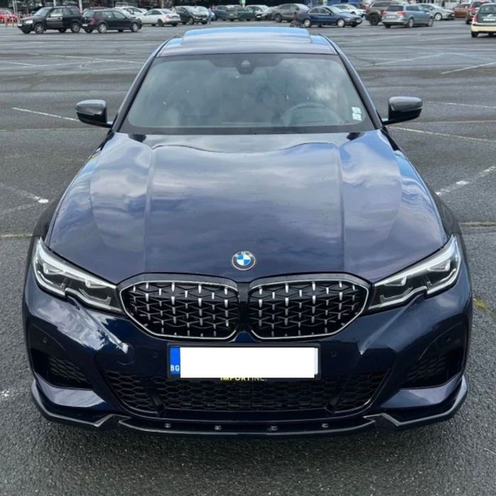 Преден Лип Спойлер BMW БМВ G20 G21 (2019-2022) – Maxton Стил – Черен Гланц НАЛИЧНА!