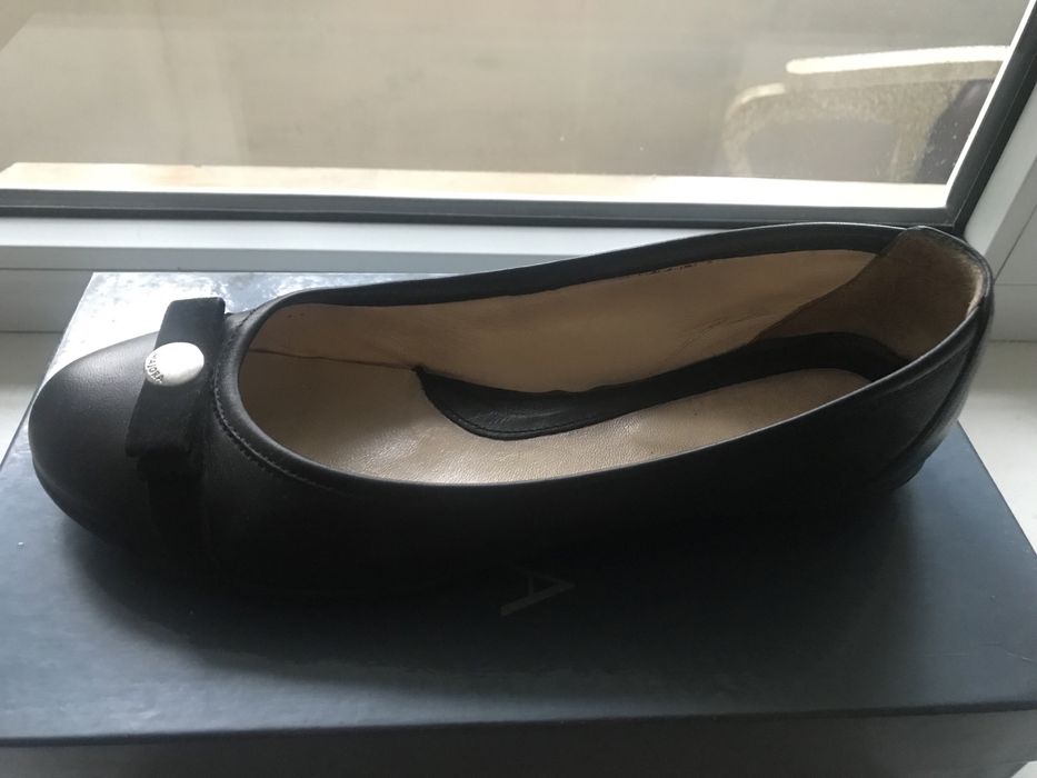 Балетки из чистой кожи