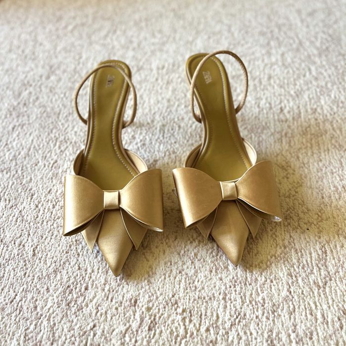 ZARA босоножки/туфли оливковые оригинальные,  37 размер