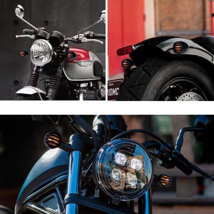 Semnalizari Moto Chopper Bobber Cafe Racer Bullet Metal Glont A772
