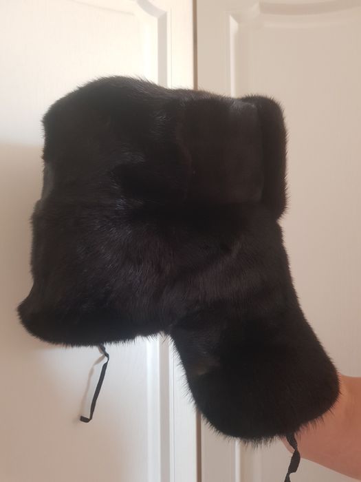 Шапка ушанка норковая