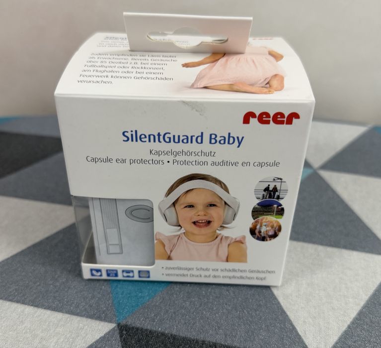 Бебешки антифон капсули Reer SilentGuard Baby, Сиви