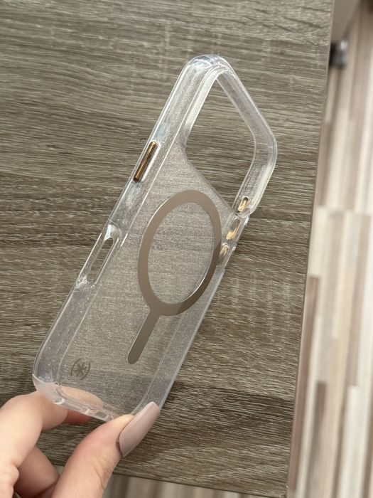 Калъф/Кейс за iPhone 17 Pro с MagSafe – прозрачен брокатен, удароустойчив