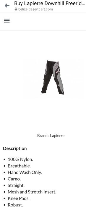 Pantaloni LAPIERRE by LAFUMA MTB BMX 44  cred S băieți ca noi