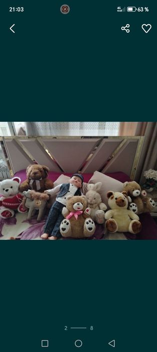 Yumshoq Uyinchoqlar sotiladi hammasi yangi