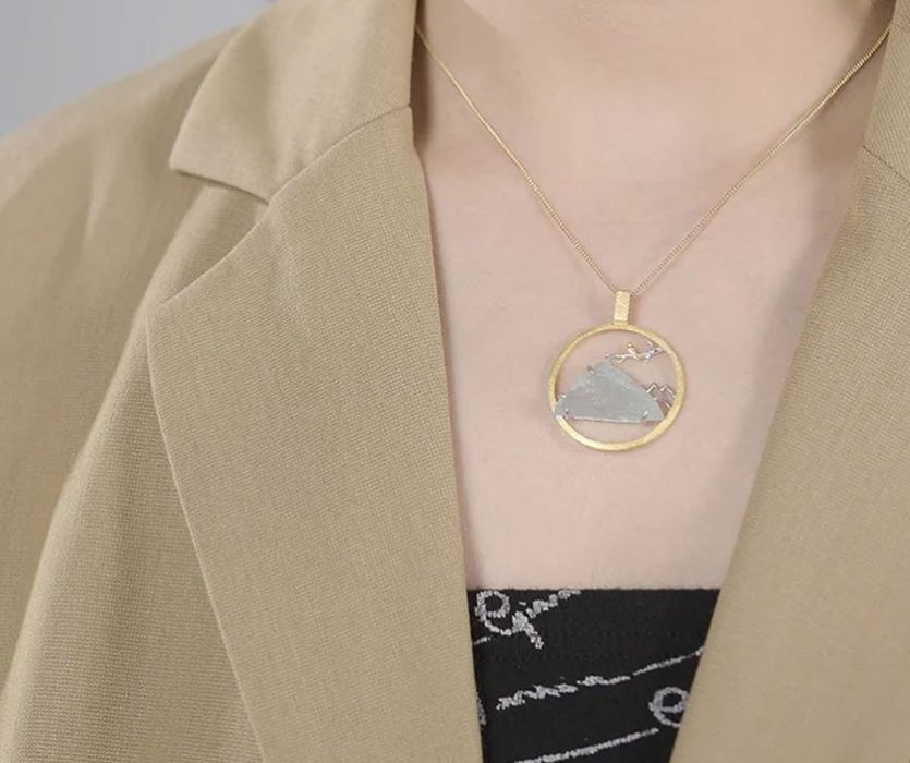 Натуральный Аквамарин серебро кулон