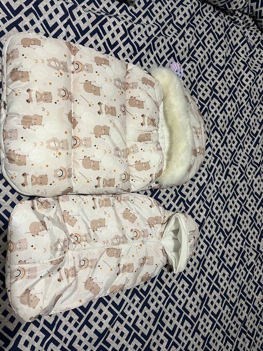 Детский конверт и комбинизон