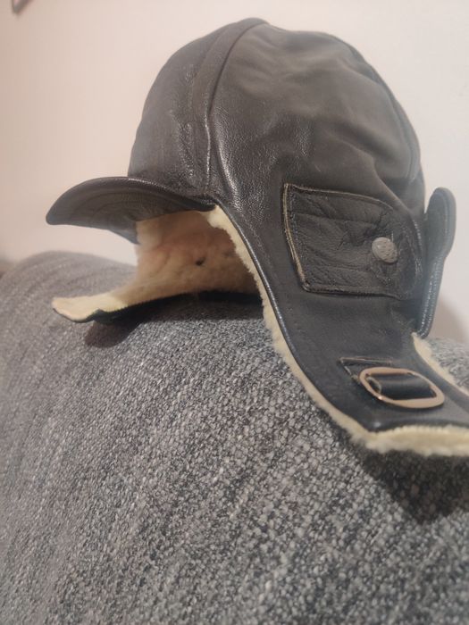 Căciulă/cască piele pilot