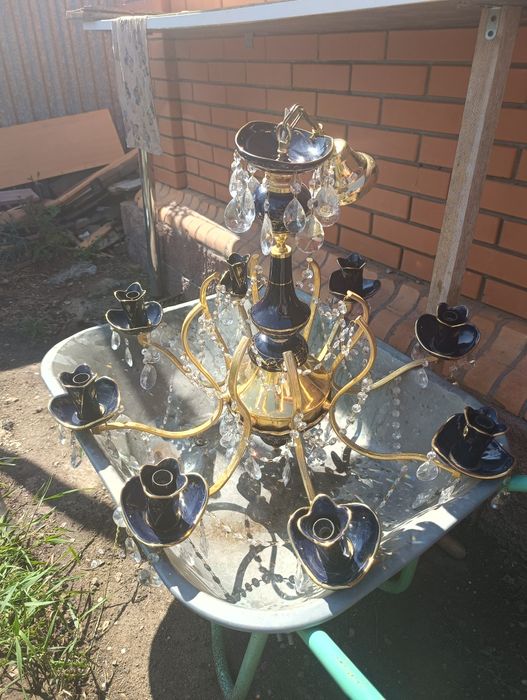 Чешская хрустальная люстра