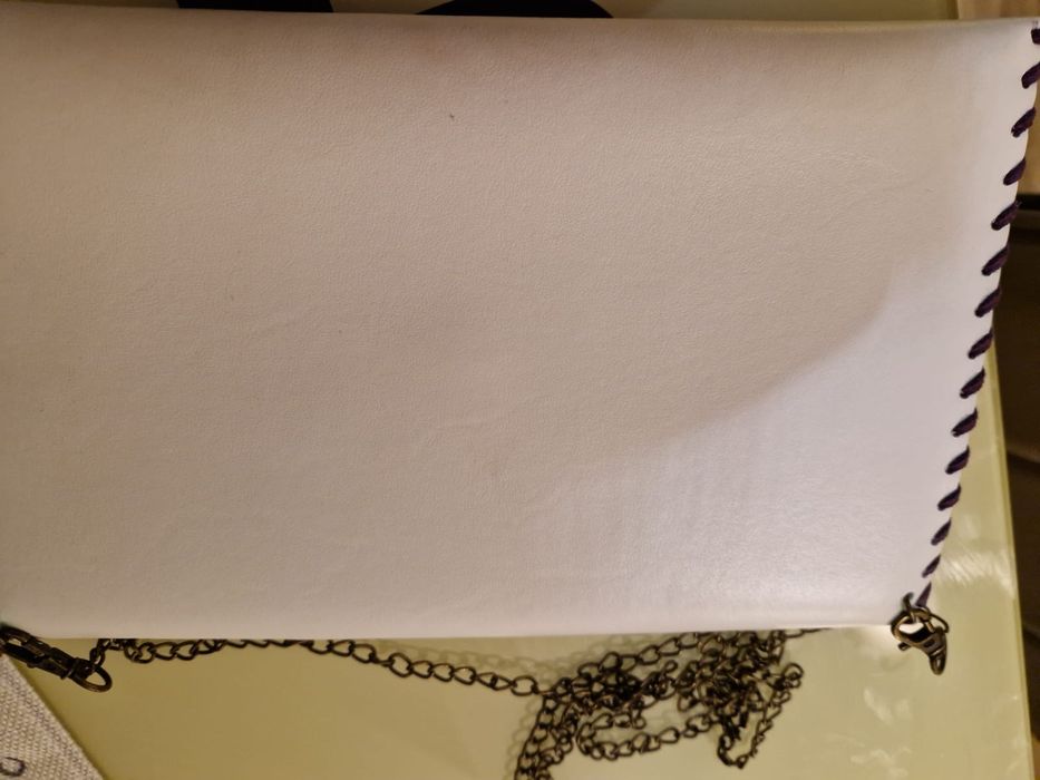 Poseta din piele naturala, pictata manual