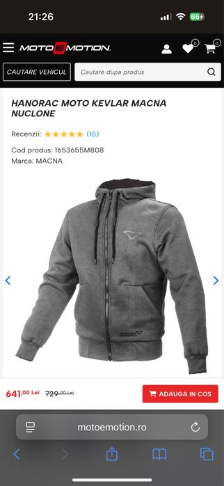 Hanorac motocicleta kevlar - Macna Nuclone M/50