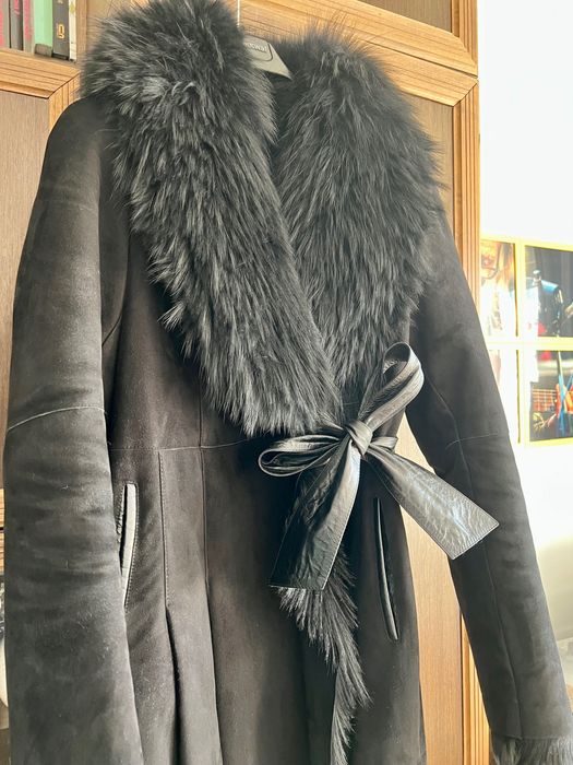 Зимно дамско палто от дива коза М размер