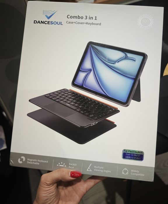 Продавам чисто нов, неизползван калъф с клавиатура и тракпад Dancesoul Combo 3 in 1 (Case + Cover + Keyboard)12.9" и 13"