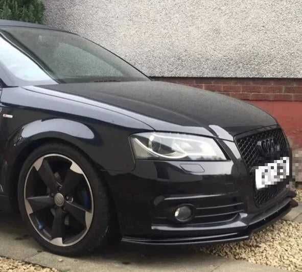 Преден лип за Audi A3 8P (2004–2013) – черен гланц