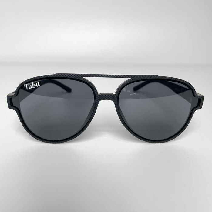 Солнцезащитные поляризационные черные очки авиаторы SUN-62635-black