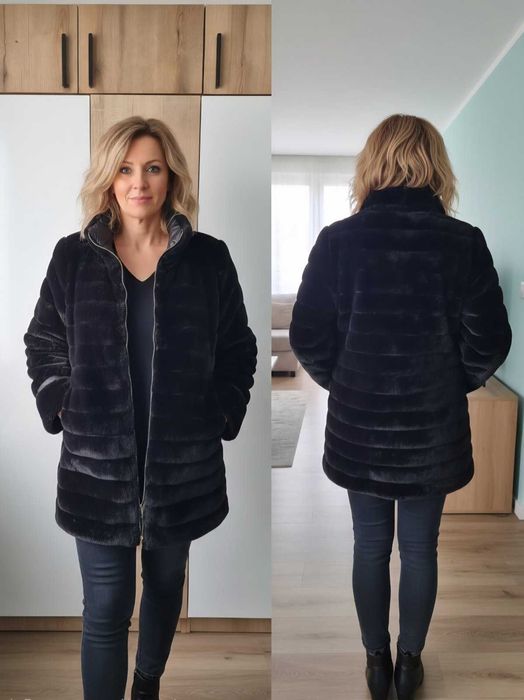 Двулицево дамско палто .Две палта в едно