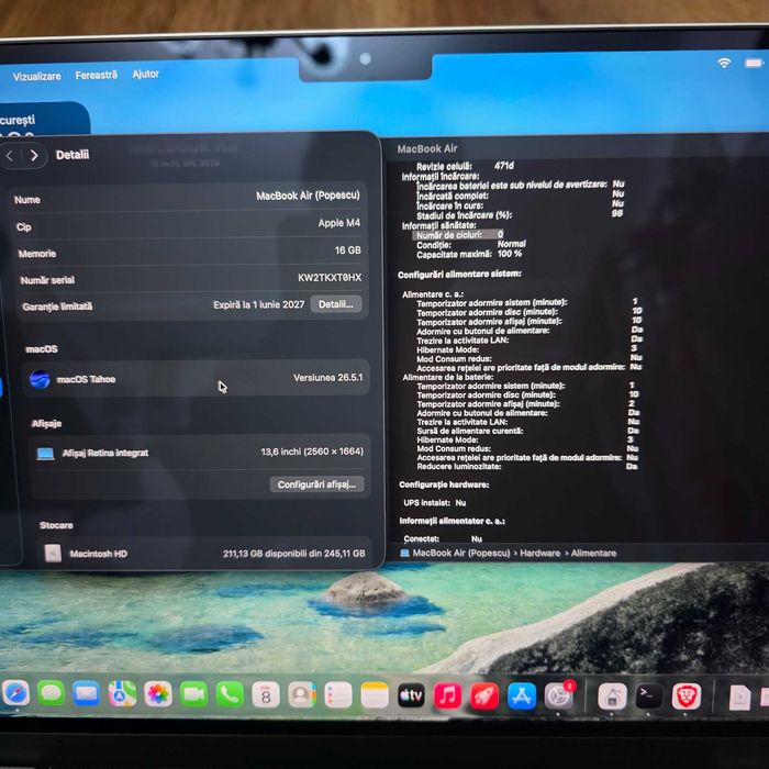 Laptop Apple MacBook Air 13" M4 ssd256gb