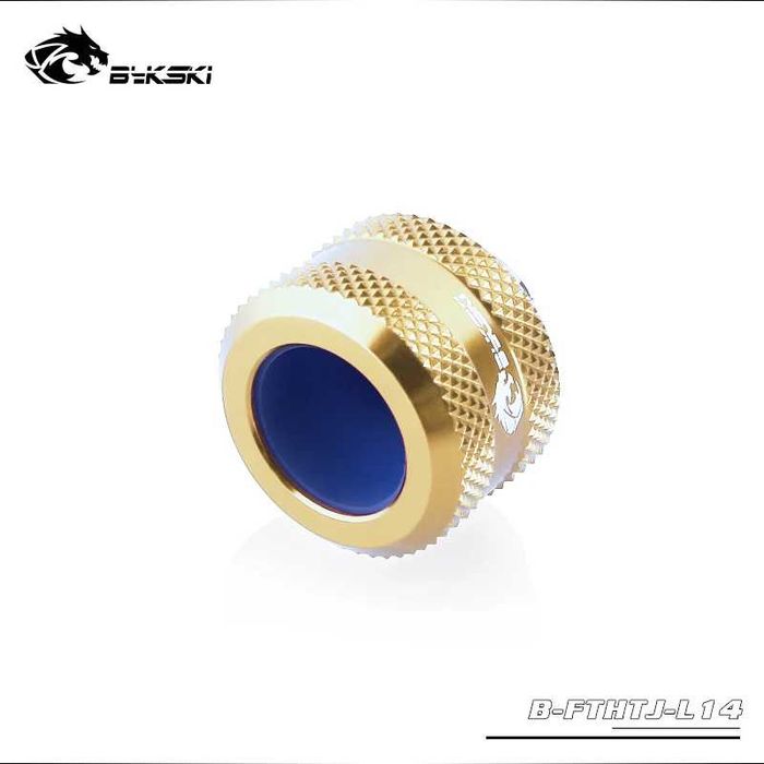 Set 14 fitinguri Bykski hardtube 14mm G1/4 auriu, B-FTHTJ