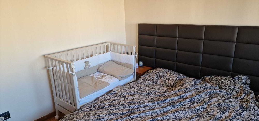 Pat CoSleeping Atasabil cu saltea inclusa si suport Antireflux Lemn