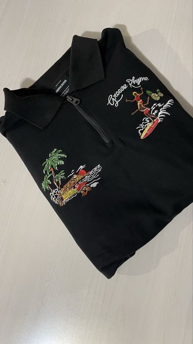 Черная кофта-поло