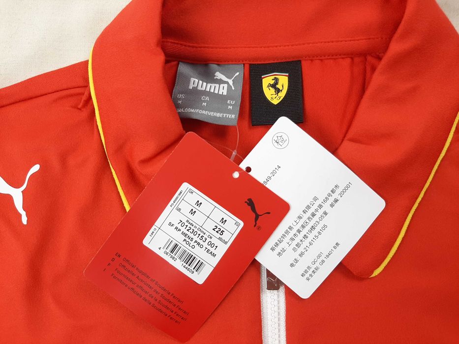 Puma Scuderia Ferrari F1 Team Pro - Оригинална мъжка тениска с яка