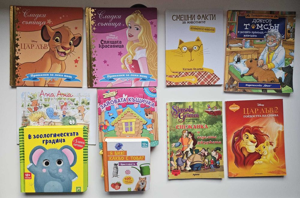Разнообразни детски книжки - приказки, интерактивни, музикални и др.
