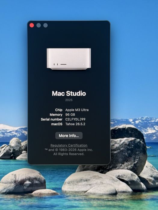 Apple Mac Studio M3 Ultra 96GB/1TB