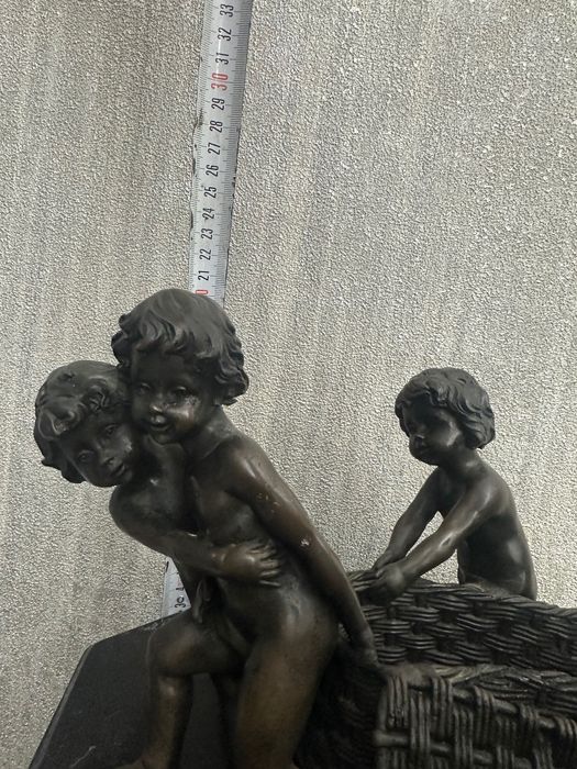 Уникален френски антикварен бронз „Херувими“ – 8 кг, J.B. Depose