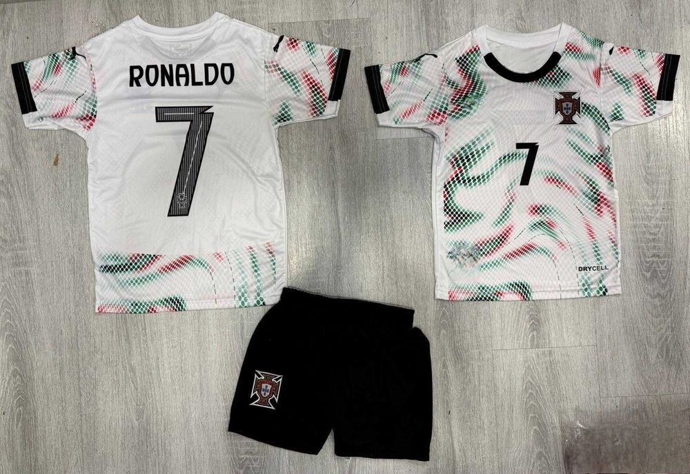 Син Детски Екип CR7 RONALDO Ал Насър Шарен 2025г Комплект с чорапи