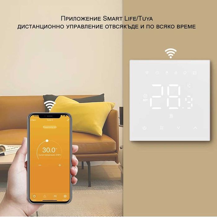 MIUCDA WiFi Програмируем термостат за водно подово отопление 3A
