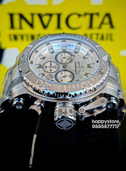 INVICTA Chrono Full metal Silver 52 mm, Инвикта нов ръчен часовник