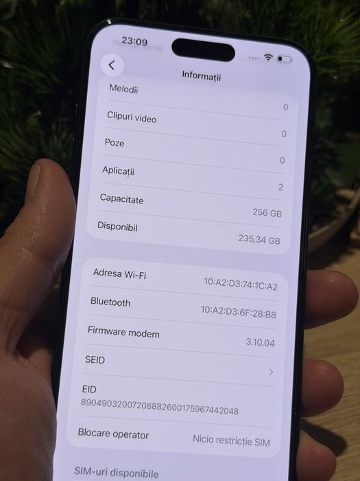 Iphone 15 pro max 256gb ‼️90% baterie‼️Garantie‼️husa mobilfox