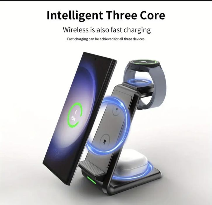 3 в 1 Безжична станция за зареждане