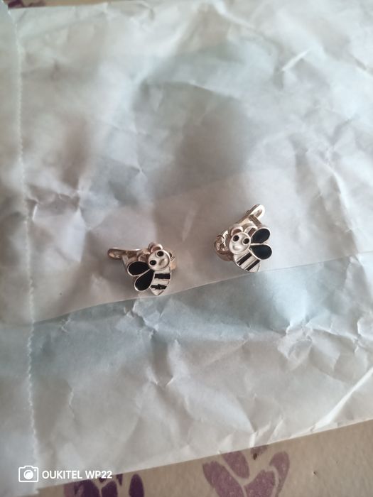 Детски сребърни обеци