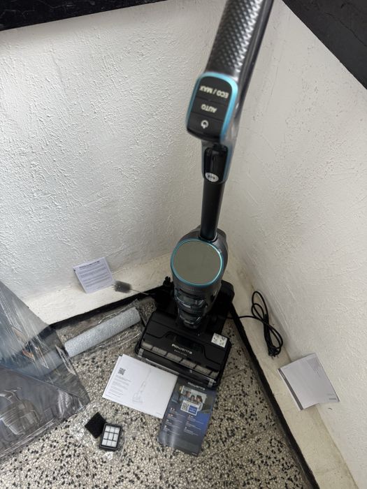 Вертикална Безжична Прахосмукачка за Сухо и Мокро Почистване Rowenta X-Clean 5 (GZ5555EE) Самопочистване и 50 мин, 170W!
