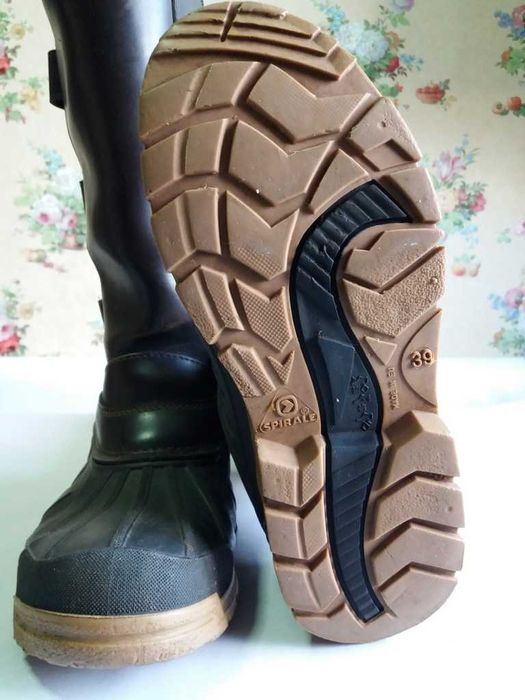 Cizme zapada- piele si cauciuc- impermeabile, reglabile, inalte mar 39