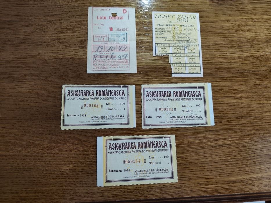 Tichet zahăr,loz vechi