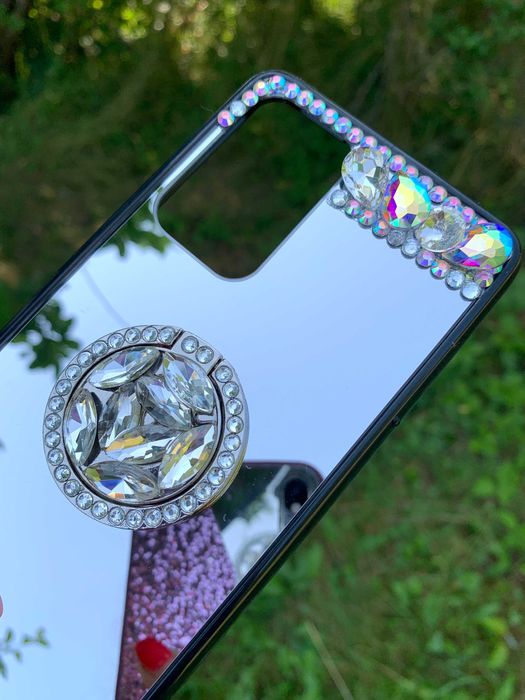 Husa oglinda cu inel + pietricele Samsung Galaxy A32 , A52, A52s , A72