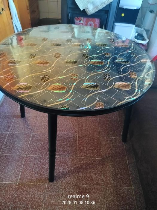 Дървена трапезна маса Разтегателна