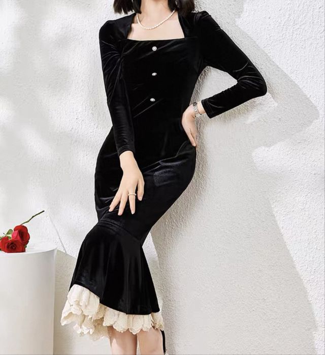 Прокат платья черного