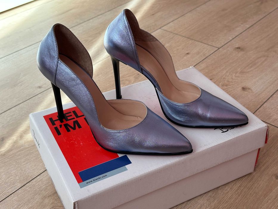 Дамски обувки на ток от естествена кожа Bianki, размер 36