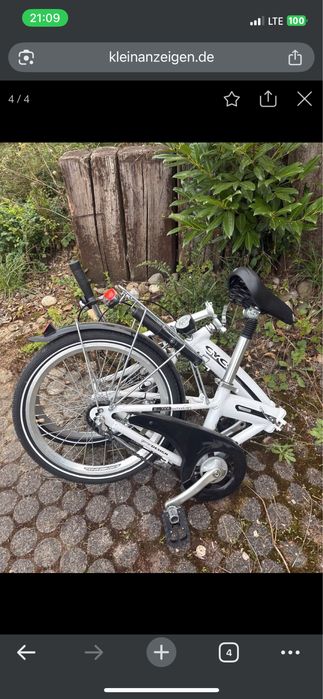 Vând bicicletǎ pliabilǎ cyco