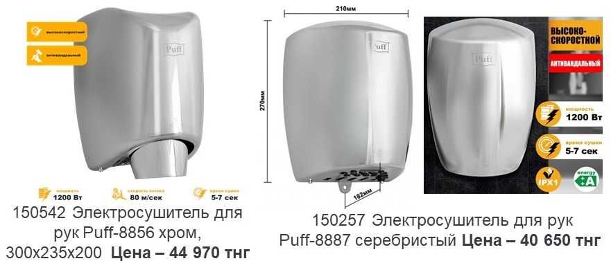 Электросушитель для рук Puff. Распродажа витрины.