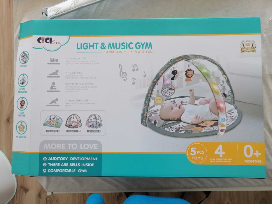 Активна гимнастика със светлини и мелодии/постелка/килимче